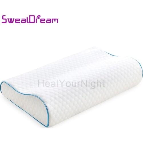 White Memory Foam Pillow for Sleeping Bed Pillow for Neck Pain Orthopedic Pillow Massage Cervical Protection for Bedroom Pillows