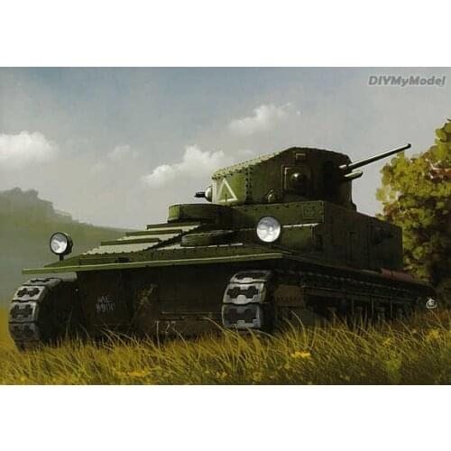 DIYMyModeI UK Vickers medium Vickers medium tank DIY Handcraft Paper Model KIT Handmade Toy Puzzles Gift Movie props