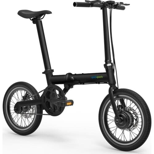 Two Wheel Electric Scooter With Seat 16 Inch Electric Bicycles Smart Foldable 36V 250W Mini Portable Adult Electric Bike