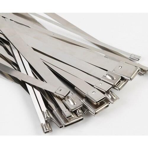 10PCS cable wire metal tie metalic zip ties sangle plastique strap opaska kablowa fastener serre sangles wraps sujetar cables