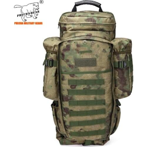 A-tacs FG camouflage outdoor hunting backpack 50l military backpack 110cm tactical rifle backpack multi-function army rucksack