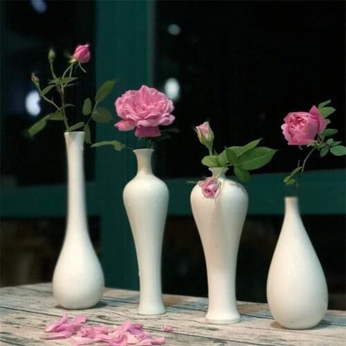 Jingdezhen Novelty Gift Small Flower Vases Ceramic Home Decor For Office Desk Accessorie Porcelain Flower Organizer