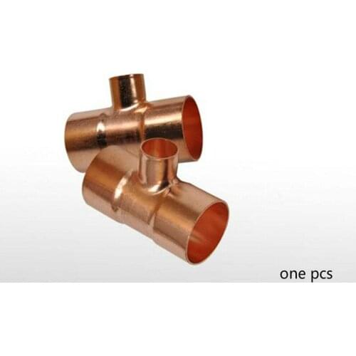 End Feed Reducing Tee Plumbing Fitting For Copper Pipe Refrigeration Parts Air Condition Fittings 3 Way
