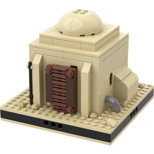 MOC Classic Bricks Model Tourism Desert House Module DIY Building Blocks Set DIY Assembly Construction Toy Boy Collection Gift