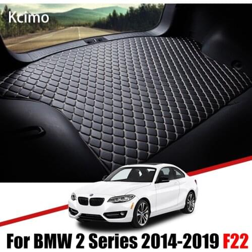 Leather Car Trunk Mat Carpet Tail BMW 218i 220i Cargo Liner For BMW 2 Series Coupe 2014-2019 Trunk Boot Mat BMW F22 Liners Pad