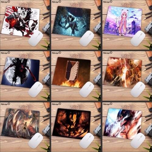 Mairuige Non-Slip Durable Rectangle Mouse Pad Top Japanese Anime Attack On Titan Gaming Gamer Comfort Mousepad for Optical Laser