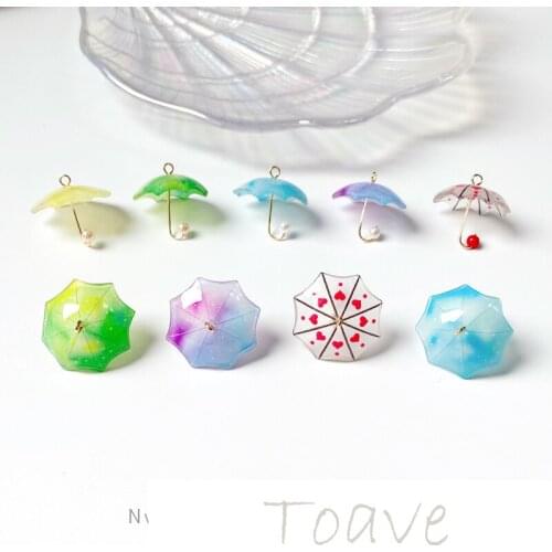 Dream girl cute three-dimensional simulation small umbrella homemade handmade gift DIY earring pendant material