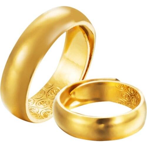 Fashion Glossy Rings Gold color Adjustable ring