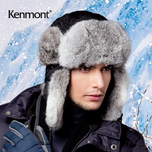 Mens winter rabbit hair Lei Feng hat cold winter outdoor warm hat