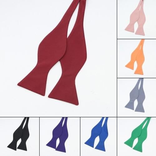 29 Color Mens Adjustable Bowtie Self Tied Bow Ties Solid Color Butterfly For Men Classic Wedding Business Party Accessories Gift