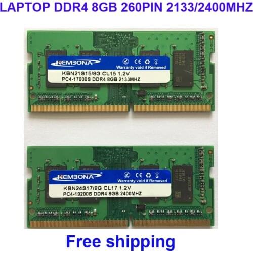 Kembona sodimm notebook ram memory laptop ddr4 8gb 8g 2133MHz 2400MHZ 2666MHZ 260pin free shipping