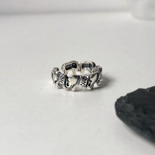 New Trendy Charm Elephant Rings For Women Men Boho Knuckle Party Rings Punk Cocktail Jewelry Girls Gift anillos bijoux