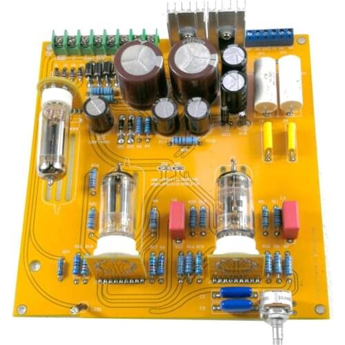 12AX7 (5751) + 12AU7 (5963/5814) Pre-amplifier Board w/6Z4 Rectifier Tube