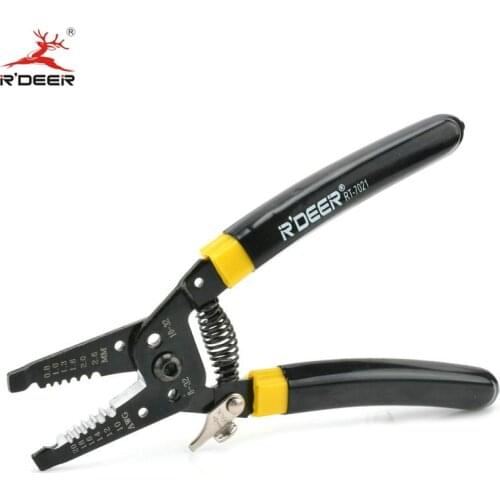RDEER 8''/200mm Wire Stripping Pliers Multitool Crimping Tool Cutting Wire Strippers Electrician Hand Tools