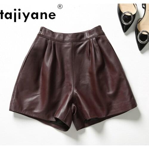 Sheepskin Real Oversized Womens Shorts Woman Cloth Genuine Leather Shorts Female High Quality Cloth Ropa Mujer TN2309