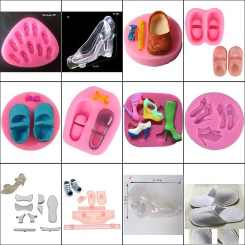 Slipper Shape Fondant Silicone Cake Mould Bedroom Hotel Slippers Baking Molds Silicone Tools Cake Decorating Tools