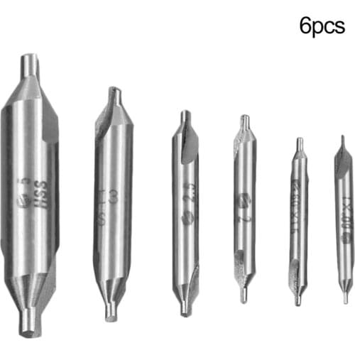 6pcs HSS Drill Bit Tap 1mm 1.5mm 2mm 2.5mm 3mm 4mm 5mm Centre Drill High Speed Steel A-Type Thread Spiral Screw