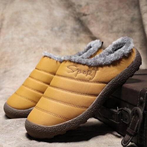 LLUUMIU slippers Women winter men Warm Indoor Shoes house waterproof slippers Non-slip room fur slides women Home slippers home