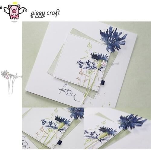 Piggy Craft metal cutting dies cut die mold 3Pcs Flower decoration Scrapbook paper craft knife mould blade punch stencils dies