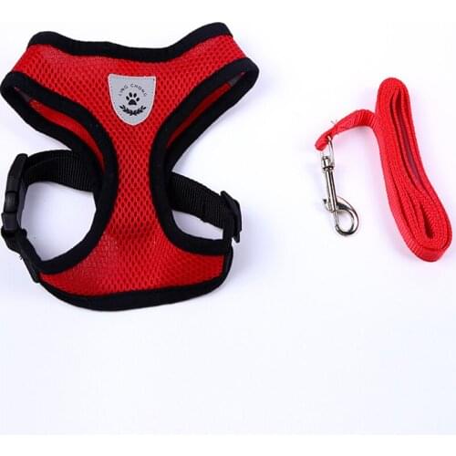 Breathable Dog Traction Vest Collar Harness Pet Suit Traction Collar with Comfortable Harness in Several Basic Colors PC801