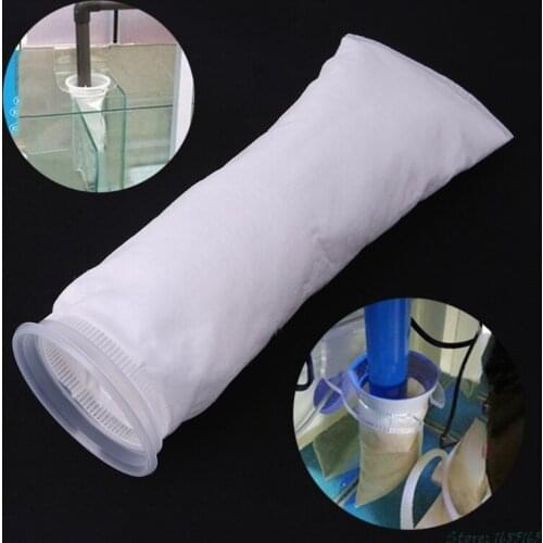 1Pc Aquarium Fish Tank Filter Sump Felt Sock Mesh Net Bag Micron Replacement White