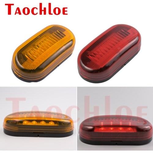 10Pcs LED Red Amber Clearance Lights For Car Truck Trailer Lorry Bus Van Side Marker Lamps Tail Brake Light