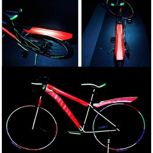 5cmx3m Reflective Protective Bicycle Stickers Safety Night Cycling Adhesive Decor Tape Kids Bike Frame Decals Accessories