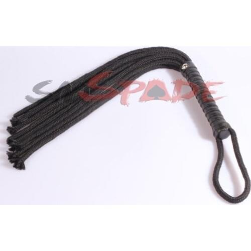 50cm Cotton rope black flogger, spanking whip, adult flirting man-made knout sex toys
