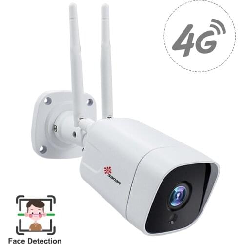 5MP H.265 AI Face Detecion Camera 4G SIM Card GSM CCTV 25M IR night vision Outdoor Security CamHi Cameras PIR Buzzer Alarm IP66
