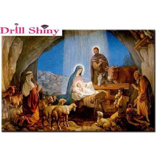 Diamond Cross Stitch Set Religion Portrait 5d Square Diamond Mosaic Jesus Diy Diamond Embroidery Home Decoration