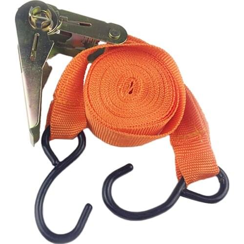 Straps Car Trailer Auto Tie Down Ratchet Straps Tow Kit Orange