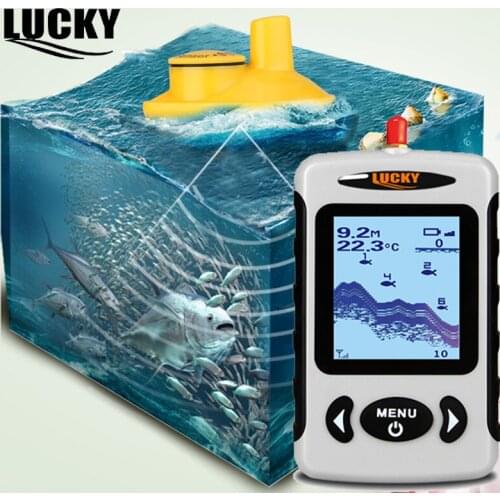 Lucky Wireless Portable Fish finder 120 Meters Fish Finder FFW718 LCD Display Deeper Wireless FishFinder Sonar Sensor