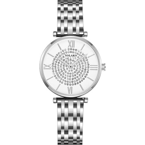 Trendy Casual Quartz Women Stainless Steel Full Diamond Analog Wrist Watches часы женские relogio feminino montre femme