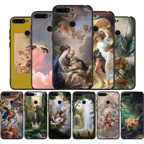 Palace of versailles The Creation of Adam Art black Phone Case For Huawei Honor 8 8X 9 10 20 30 Pro Mate 10 20 30 PRO 20 lite