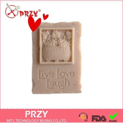 DIY Vase/live love laugh modelling silicon soap mold Cake decoration mold Handmade soap mold