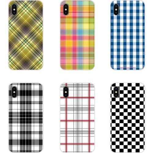 For Xiaomi Redmi 4A S2 Note 3 3S 4 4X 5 Plus 6 7 6A Pro Pocophone F1 Checkerboard Plaid Checked Checkered Cell Phone Shell Cover