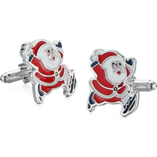 DY new high quality fashion men French shirt Cufflinks The classic Christmas Santa Claus Cufflinks