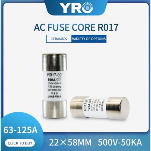 5PCS 22*58mm Ceramic Fuse 500V 60A 80A 100A 125A Fuse Core