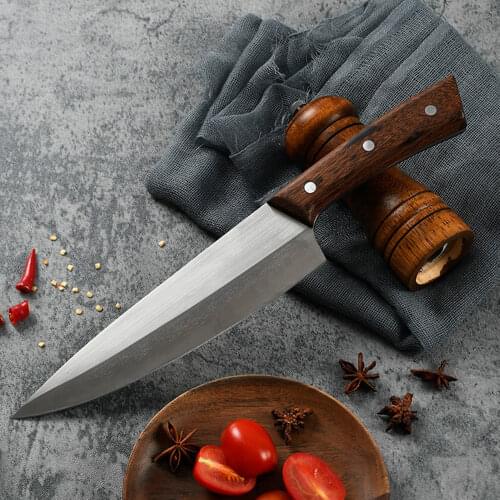 Kitchen Knife Chef Knive Fruit Knife Meat Cleaver 8" 5" Stainless Steel Multipurpose Household Accessories with Wooden Handle