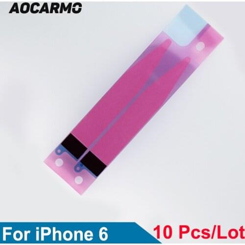 Aocarmo 10Pcs/Lot Battery Adhesive Glue Tape Anti-static Sticker Strip For iPhone 6 4.7"