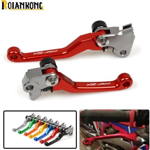 LOGO CRF250X Motorcycle CNC Pivot Brake Clutch Levers Dirt Bike Motocross Motorbike For HONDA CRF250X 2004-2016 CRF 250X