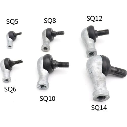 M12/M14/M16/M18/M20/M22 Ball Joint Rod End Bearing Connector 90 degree SQ-RS Right Hand Tie Male Steel