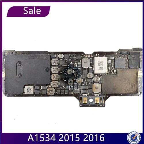 Tested A1534 Motherboard 1.1GHz 1.2GHz 256/512GB For MacBook Retina 12" Logic Board 2015 2016 years 820-00045-A 820-00244-A