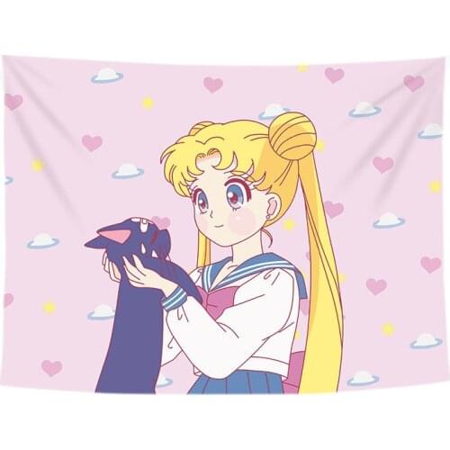 Kawaii room decor tapestry dorm backdrop wall hanging blanket bedroom Anime wall carpet