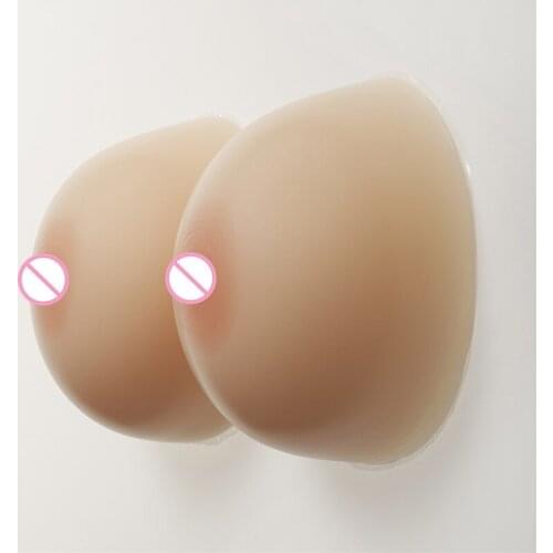 2000g/pair Round Breast Forms Fake Artificial Tits Crossdresser Transgender Shemale Silicone Boobs Enhancer 42E/44DD/46D Cup