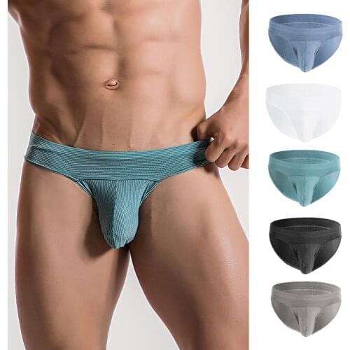 Men Low Rise Briefs Mens Sexy Penis Large U Convex Pouch Underwear Slips Hombre Erotic Panties Stretch Breathable Underpants