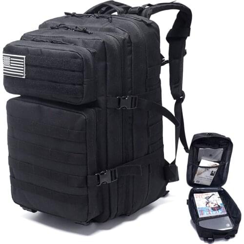 Mens Outdoor 50L Military Tactical Backpack Military Assault Bag Camouflage Bag Large Capacity Hiking Camping Hunting Backpack