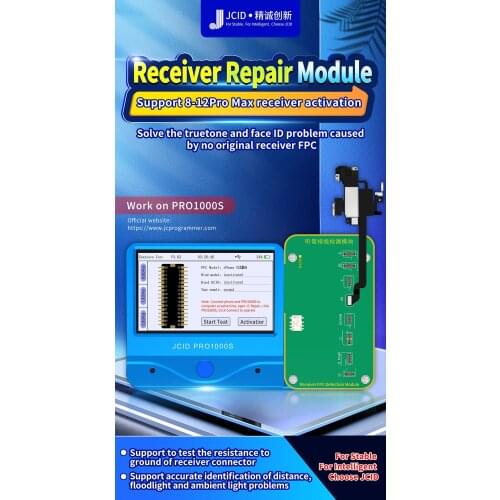 JC Pro1000S Receiver FPC Earpiece Flex Cable Detection Earpiece Module For iPhone 8-11promax True Tone Face ID Repair Programmer