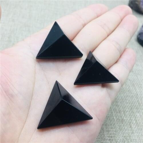 45mm Natural Crystal Pyramid clear quartz Tetrahedron labradoPolished Healing Pyramid reiki minerals Quartz Crystals Stone gemst