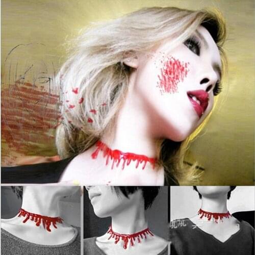 Halloween Props Blood Necklace String Horror Halloween neck Decoration For Home Party Supplies